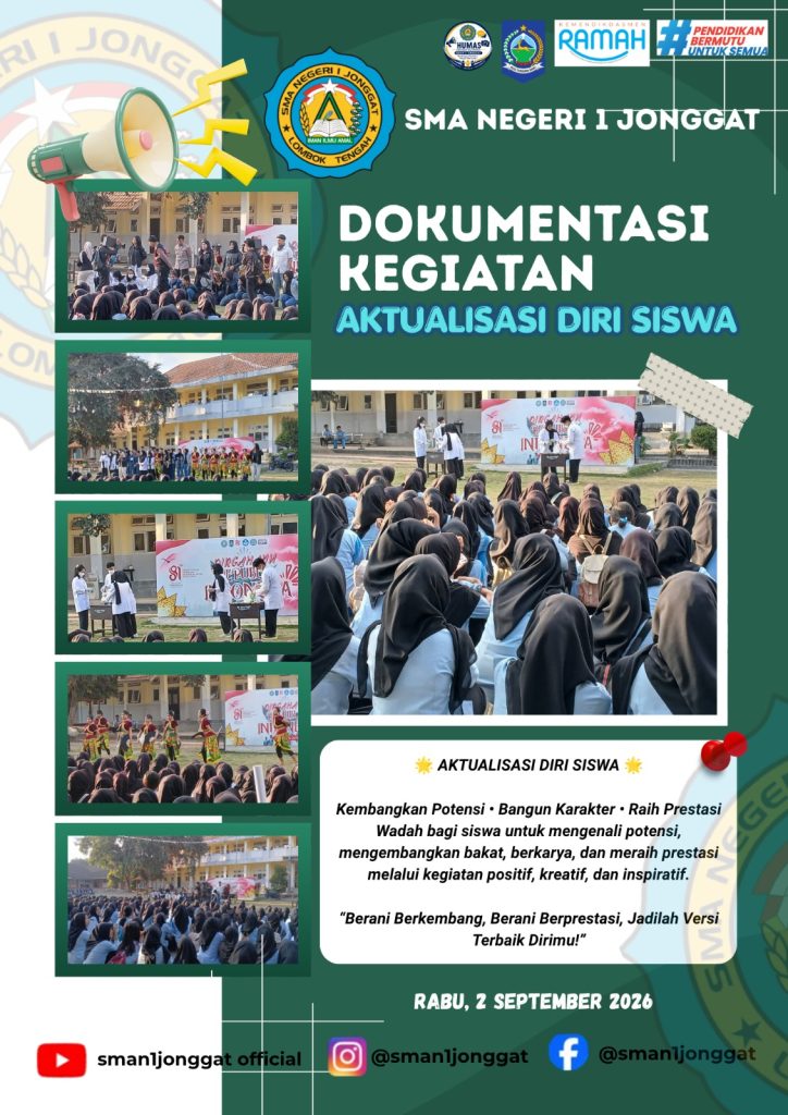 Pra Pembelajaran Aktualisasi Diri Siswa SMAN 1 Jonggat: Penuh Kreasi, Gali Potensi, Menuju Prestasi